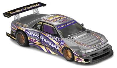Model de colecție Mini GT De curse: Automobile – Nissan Silvia S13-R KAIDO DRIFT V1