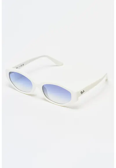 Ochelari de soare unisex cu logo - Alb