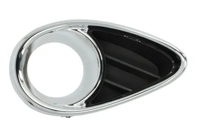 Grila bara fata Dreapta cadru cromat, cu locas proiector, negru potrivit INFINITI FX, QX70 dupa 2008 dupa 2008