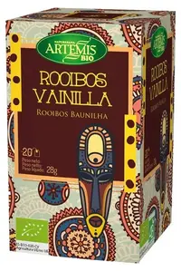 Ceai bio din plante Rooibos cu vanilie, 20 pliculețe filtrante, Artemis Bio