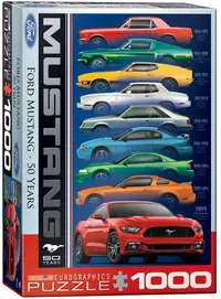 Puzzle Eurographics din 1000 de piese - Ford Mustang la 50 ani
