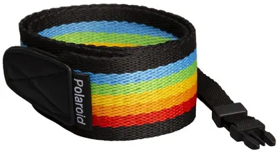 Curea pentru aparat foto Polaroid - Camera Strap Flat, Rainbow black