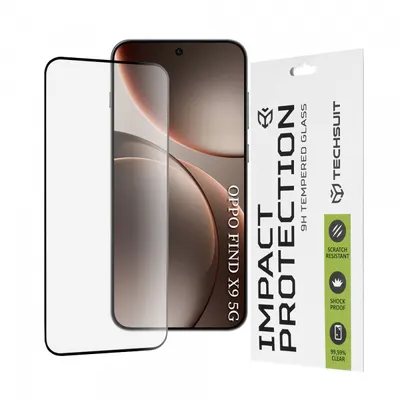 Folie de protectie Ecran Techsuit pentru Oppo Find X9, Sticla Securizata, Full Glue, 111D, Neagra