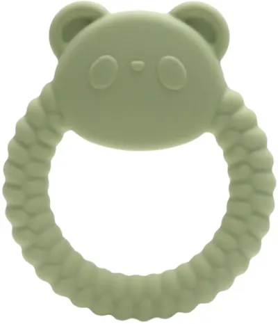 Dispozitiv de dentitie din silicon Lorelli Premium - Panda, Fresh Green