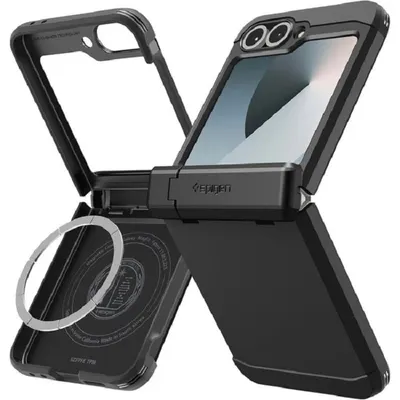 Husă Spigen - Tough Armor Pro, Galaxy Z Flip FE/Flip 6, MagSafe, negru