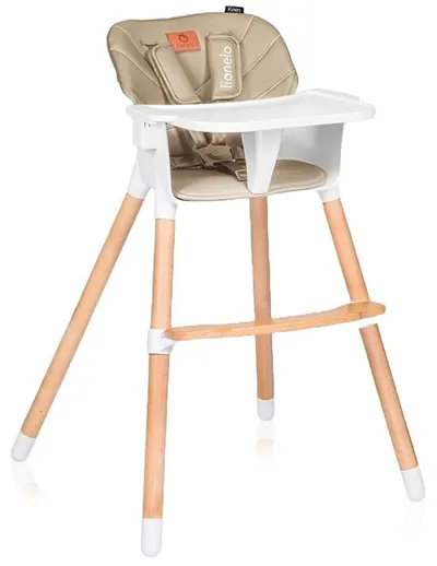 Scaun înalt 2 în 1 Lionelo - Koen, Beige Sand