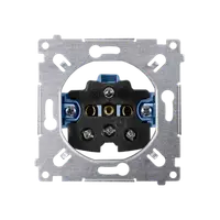 Priza simpla cu impamantare (mecanism) 16A 250V, conectare cu suruburi.