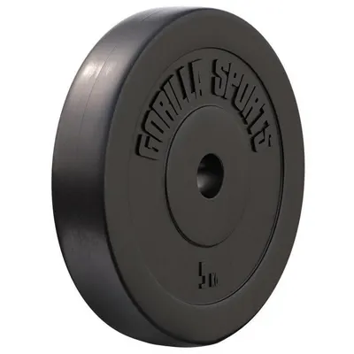 Discuri din plastic umplute cu ciment, 1.25 - 15kg, 30/31mm, Gorilla Sports