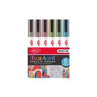 Marker acrilic, MK503M, 6buc/set Daco