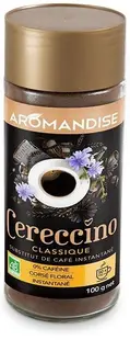 Cafea solubilă din cicoare, secară, orz și ghindă, fără cofeină, 100 g, Aromandise
