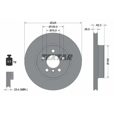 Disc frana TEXTAR 92141505