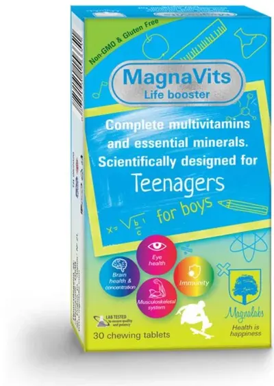 MagnaVits pentru băieți adolescenți, 30 tablete, Magnalabs