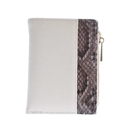 Portofel bej cu model animal print