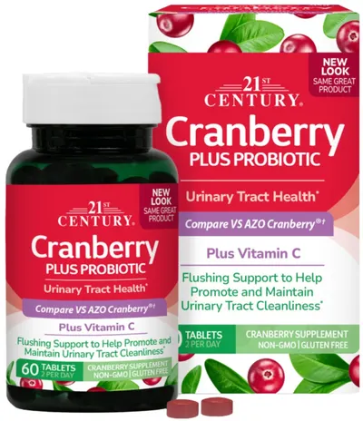 Cranberry Plus Probiotic, 60 tablete, 21st Century