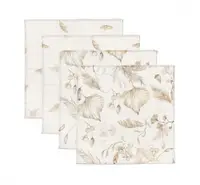 Set 4 museline multifunctionale din bumbac si bambus Boho 30x30 cm