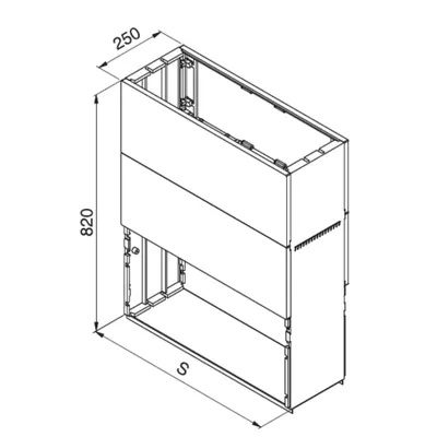 Postament PAFS ETI – suport soclu pentru cutii electrice S-397x820x250mm