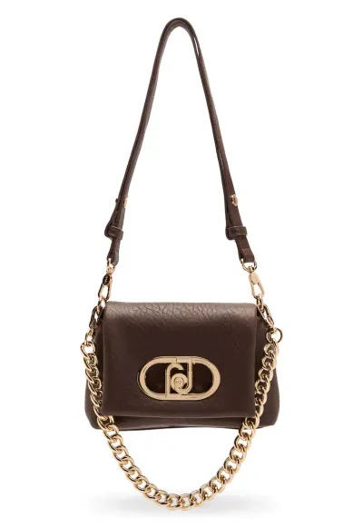 Geanta crossbody cu maner detasabil de lant Lapuffy - Maro - Bej