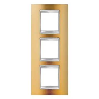 Placa ornament CProiector HORUS LUX international - IN METALLISED TECHNOPOLYMER - 2+2+2 modul VERTICAL - GOLD - CProiector HORUS