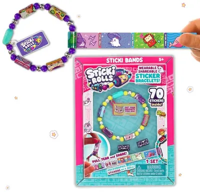 Set creativ Sticki Rolls - Brățară cu 70 stickere