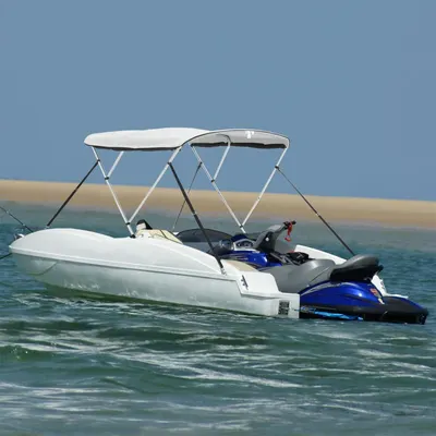 vidaXL Parasolar Bimini 3 arcuri pereți din plasă 183x(137-152)x137 cm