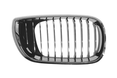 Grila radiator Dreapta potrivit BMW 3 (E46) 1.6-3.2 1997-2007 2001-2005 - (banda negru-crom; cadru cromat)