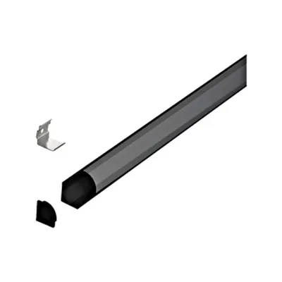 LED-Stripe Corner Profile clear semicircular cover, 2000mm