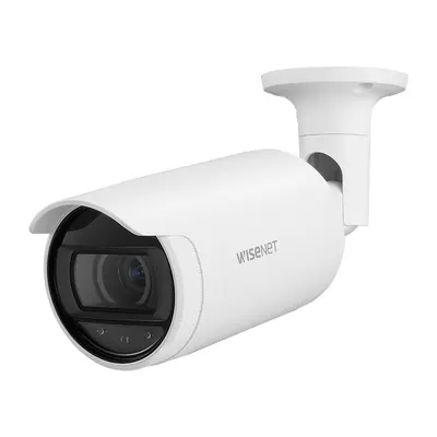 Camera supraveghere exterior IP Hanwha ANO-L7082R, 4 MP, 3.3~10.3 mm, motorizata, IR 30 m, slot card, PoE