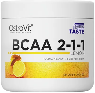 BCAA 2:1:1, lămâie, 200 g, OstroVit