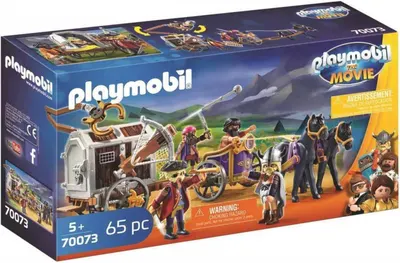 Constructor pentru copii Playmobil - Charlie cu vagon pentru prizonieri