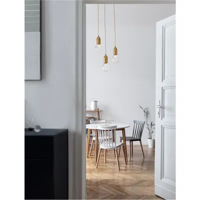 Lampa suspendata VEDA Brass Metal & Sticla clara LED G9 3x6 Wat 230 Volt IP20 Fara bec