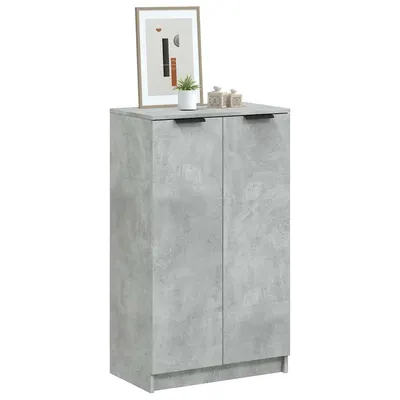 vidaXL Pantofar, gri beton, 59x35x100,5 cm, lemn compozit