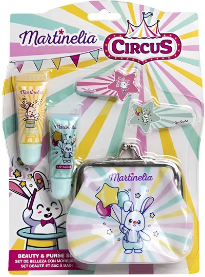 Set cosmetice pentru copii Martinelia Circus - Portofel, 5 piese
