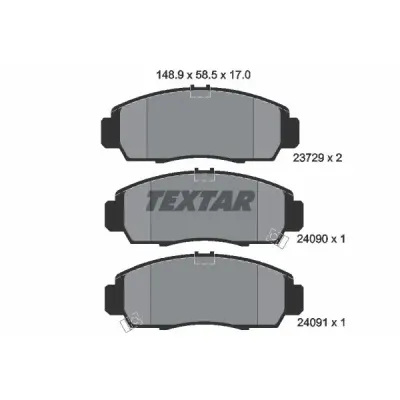 Set placute frana, frana disc TEXTAR 2372901