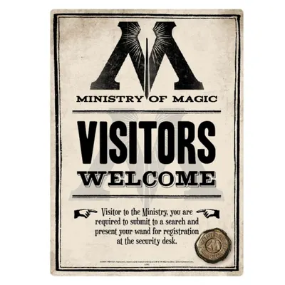 Placuta metalica - Harry Potter Ministry Of Magic