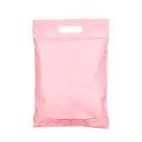 Plicuri curierat cu mâner - roz (set 100 buc) - 35x47+12cm