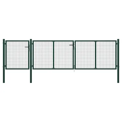 Gossi poarta de gradina, verde, 400 x 100 cm, otel