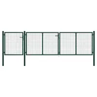 Gossi poarta de gradina, verde, 400 x 100 cm, otel