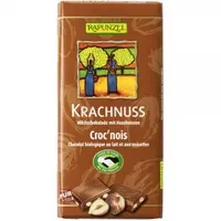 Ciocolata din lapte integral cu alune bio, 100g, Rapunzel