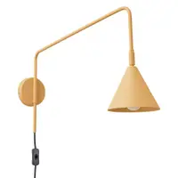 Aplică de perete galbenă cu alimentare la priză ø 14 cm Zylo – Sollux