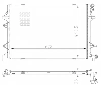 Radiator Motor (automat Manual) Potrivit Skoda Yeti; Vw Beetle, Caddy Alltrack, Caddy Alltrack Minivan, Caddy Iv, Caddy Iv Minivan, Cc B7, Golf Vi, Jetta Iv, Scirocco Iii 1.4 2.0d
