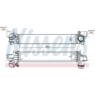 Intercooler, compresor NISSENS 96378