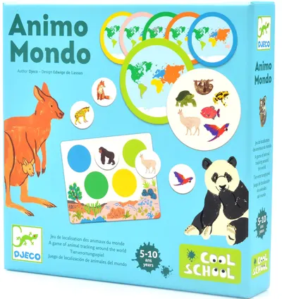 Joc de cărți pentru copii Djeco - Animale din întreaga lume