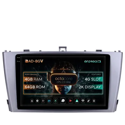 Navigatie Toyota Avensis (2008-2015), Android, V-Octacore 4GB RAM + 64GB ROM, 9.5 Inch - AD-BGV9004+AD-BGRKIT093-S