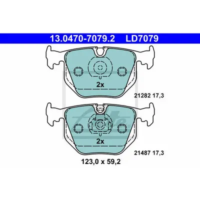 Set placute frana, frana disc ATE 13.0470-7079.2