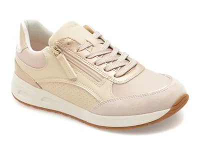 Pantofi sport GEOX bej, D65NQB, din piele ecologica