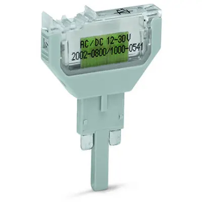 Component plug; for carrier terminal blocks; 1-pole; LED (red); 5.2 mm wide; Operating temperature 85°C max.; gray