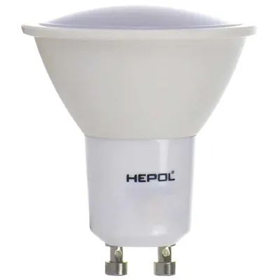 Bec LED HEPOL, forma spot, GU10, 6.5W, 30000 ore, lumina calda