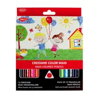 Creioane color triunghiulare, 12culori/set, Maxi, Daco