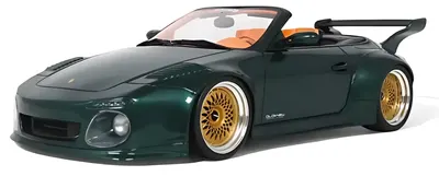 Model de colecționar GT Spirit Modern: Mașini - Porsche 911 (997) Old & New Tokyo Auto Salon, Green, 2024