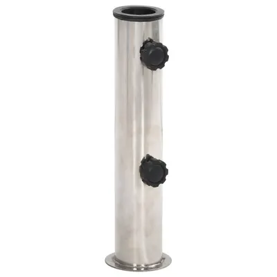 Gossi suport de umbrela pentru stalp de Ø38/48 mm, argintiu, otel